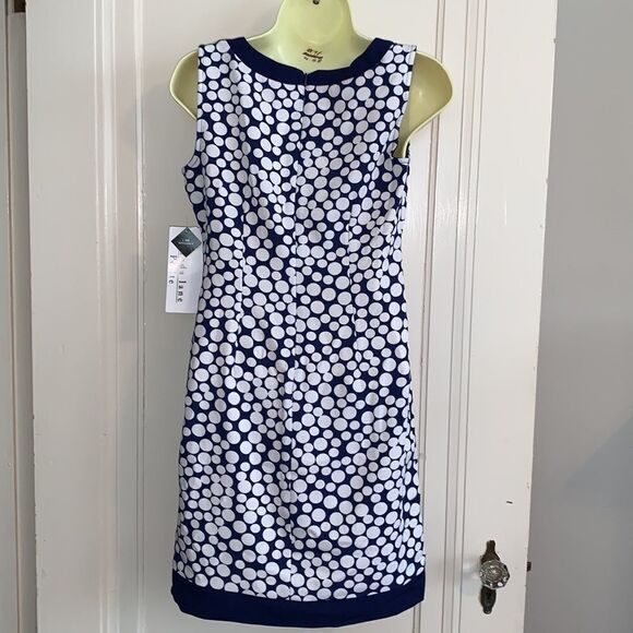 NWT Amanda Lane navy & white shift dress - Picture 5 of 9